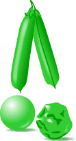 Smooth and wrinkled peas