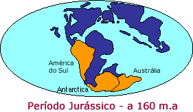 Gondwana animação split-up
