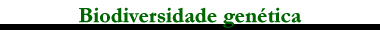 Biodiversidade genética
